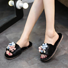 Load image into Gallery viewer, Home Slippers | Handmade Flower Decoration