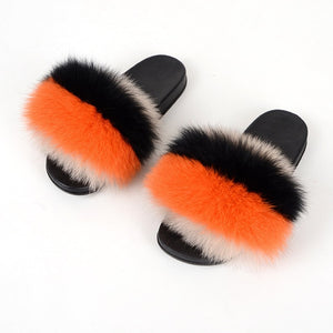 Home Slippers | Real Fox Fur