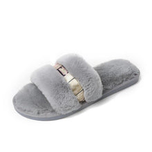 Load image into Gallery viewer, Home Slippers | ribbon fur
