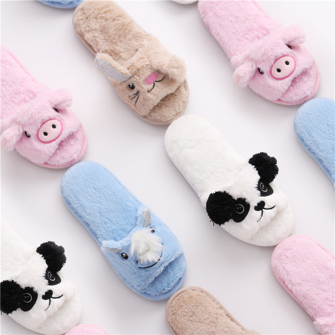 Home Slippers Fluffy Animal